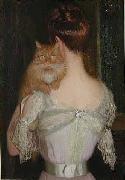 Lilla Cabot Perry Woman with a Cat china oil painting reproduction